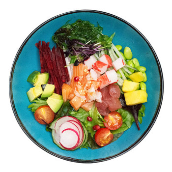 Poke Bowl Seafood Mix (mit Lachs, Surimi und Tuna) Poke Bowl Seafood Mix (mit Lachs, Surimi und Tuna)
