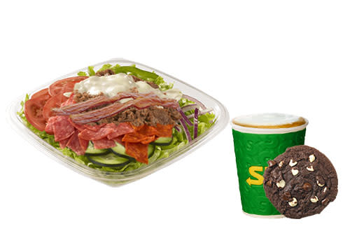 Subway Deventer Centrum - Menu Spicy Steak & Bacon salade Subway Deventer Centrum - Menu Spicy Steak & Bacon salade