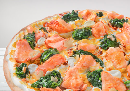 Pizza Lachs & Spinaci Pizza Lachs & Spinaci