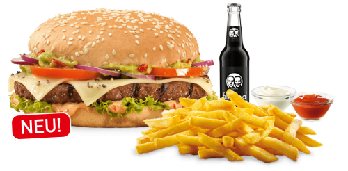 Spicy Guacamole Burger-Menü Spicy Guacamole Burger-Menü