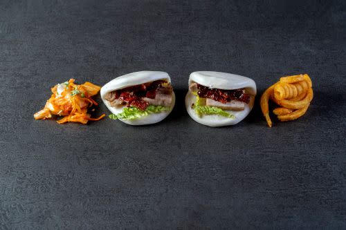 Asia Burger mit Schweinebauch Asia Burger mit Schweinebauch
