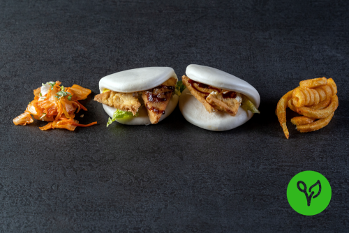 Asia Burger mit frittiertem Tofu Asia Burger mit frittiertem Tofu