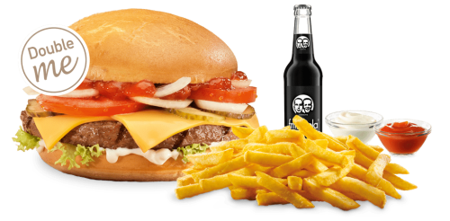 Brioche Cheese Burger-Menü als Double me Brioche Cheese Burger-Menü als Double me