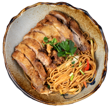 Bratnudeln mit Crispy Ente Bratnudeln mit Crispy Ente