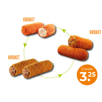Kroket Roulette 2 naar keuze Kroket Roulette 2 naar keuze