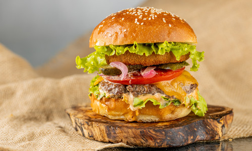 Premium Zwiebelringe Burger Premium Zwiebelringe Burger