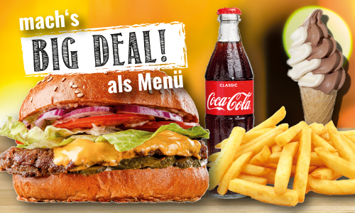 BIG DEAL - RS6 BURGER MENÜ BIG DEAL - RS6 BURGER MENÜ