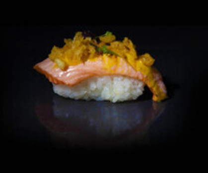 Flamed Salmon Nigiri Flamed Salmon Nigiri