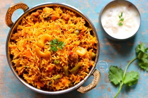 Veg Biryani mit Menü Veg Biryani mit Menü