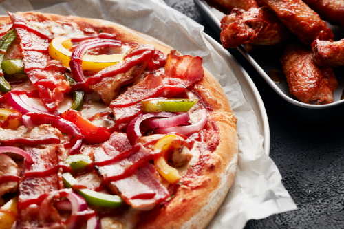 Pizza BBQ Bacon & Chicken ø 36cm Pizza BBQ Bacon & Chicken ø 36cm