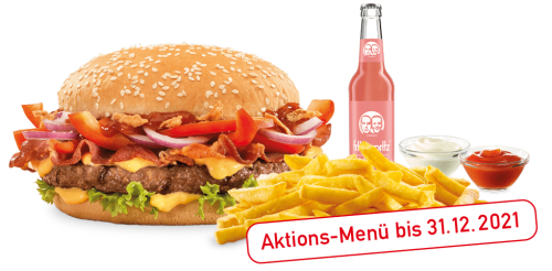 Bacon & Käse-Sauce Burger-Menü Bacon & Käse-Sauce Burger-Menü