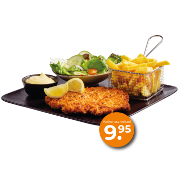 Varkensschnitzel menu Varkensschnitzel menu