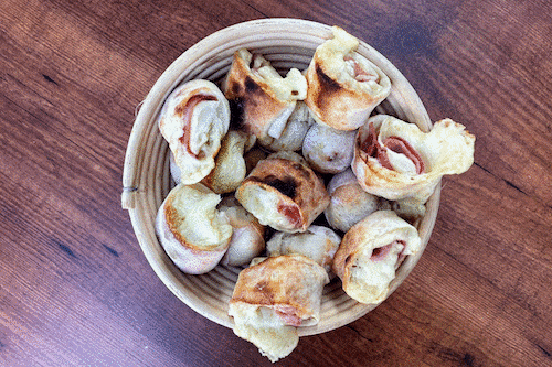 Plněné pizza rolky Plněné pizza rolky