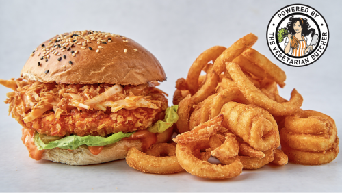 Taste of India Burger & Curly Fries Taste of India Burger & Curly Fries