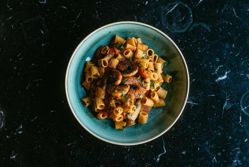 Maccheroncini Shrymps Carciofi Maccheroncini Shrymps Carciofi