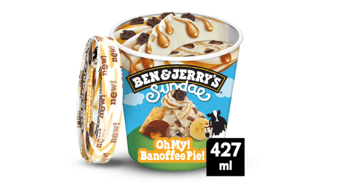 Ben & Jerry's Sundae - Oh My! Banoffee Pie! 427ml Ben & Jerry's Sundae - Oh My! Banoffee Pie! 427ml