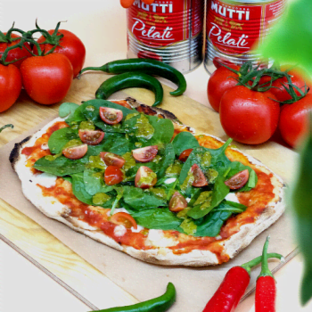 Pinsa Pesto con Spinaci Pinsa Pesto con Spinaci