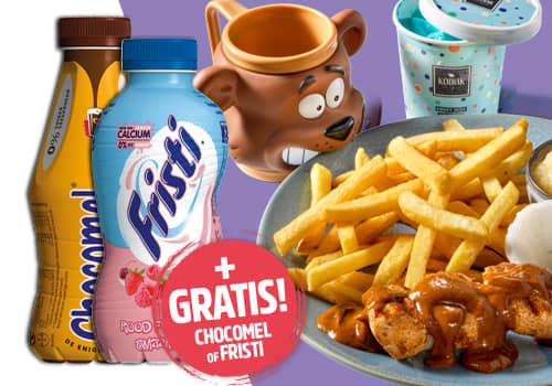 Combideal kids mét gratis Chocomel 0% of Fristi 0% Combideal kids mét gratis Chocomel 0% of Fristi 0%