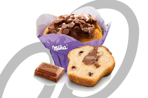 Muffin mit Milka®-Schokolade Muffin mit Milka®-Schokolade