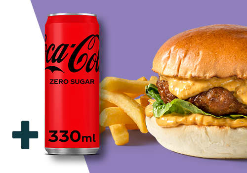 Combideal Classic burgermenu + Coca Cola Zero Sugar Combideal Classic burgermenu + Coca Cola Zero Sugar