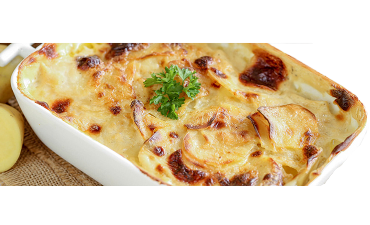 Kartoffelgratin mit Spinat und Champignons<sup>A,F,St</sup> Kartoffelgratin mit Spinat und Champignons<sup>A,F,St</sup>
