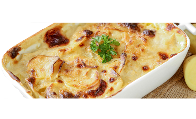Kartoffelgratin mit Schinken und Brokkoli<sup>A,K,G,P,F,St</sup> Kartoffelgratin mit Schinken und Brokkoli<sup>A,K,G,P,F,St</sup>