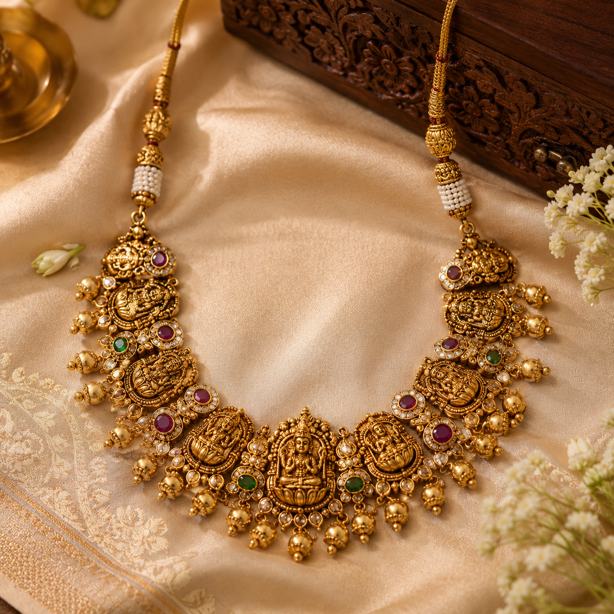 Lakshmi Kasu Gold Necklace