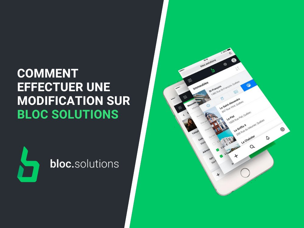 Comment effectuer une modification sur Bloc Solutions