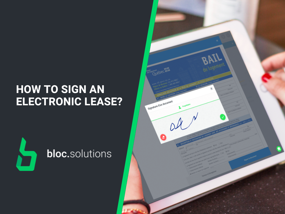 How to sign an electronic lease?
