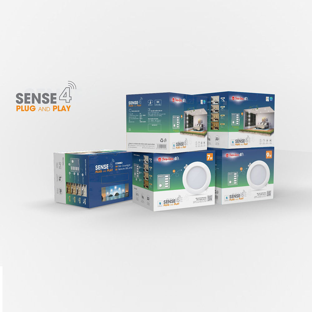 Bộ combo Downligth thông minh sense10 AT16.RM 110/9W