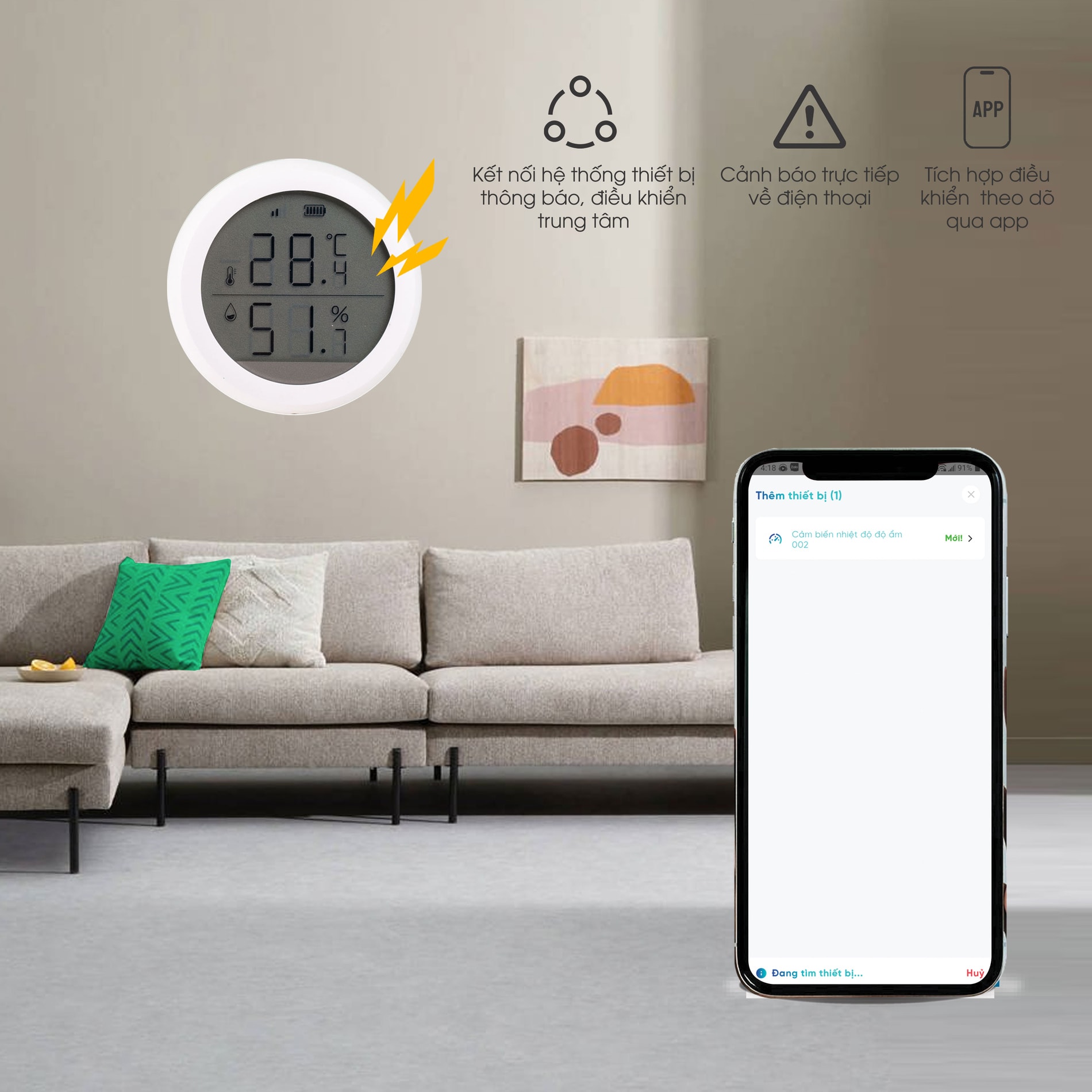 Bộ cảm biến nhiệt độ, độ ẩm CB07 bluetooth thumb 8