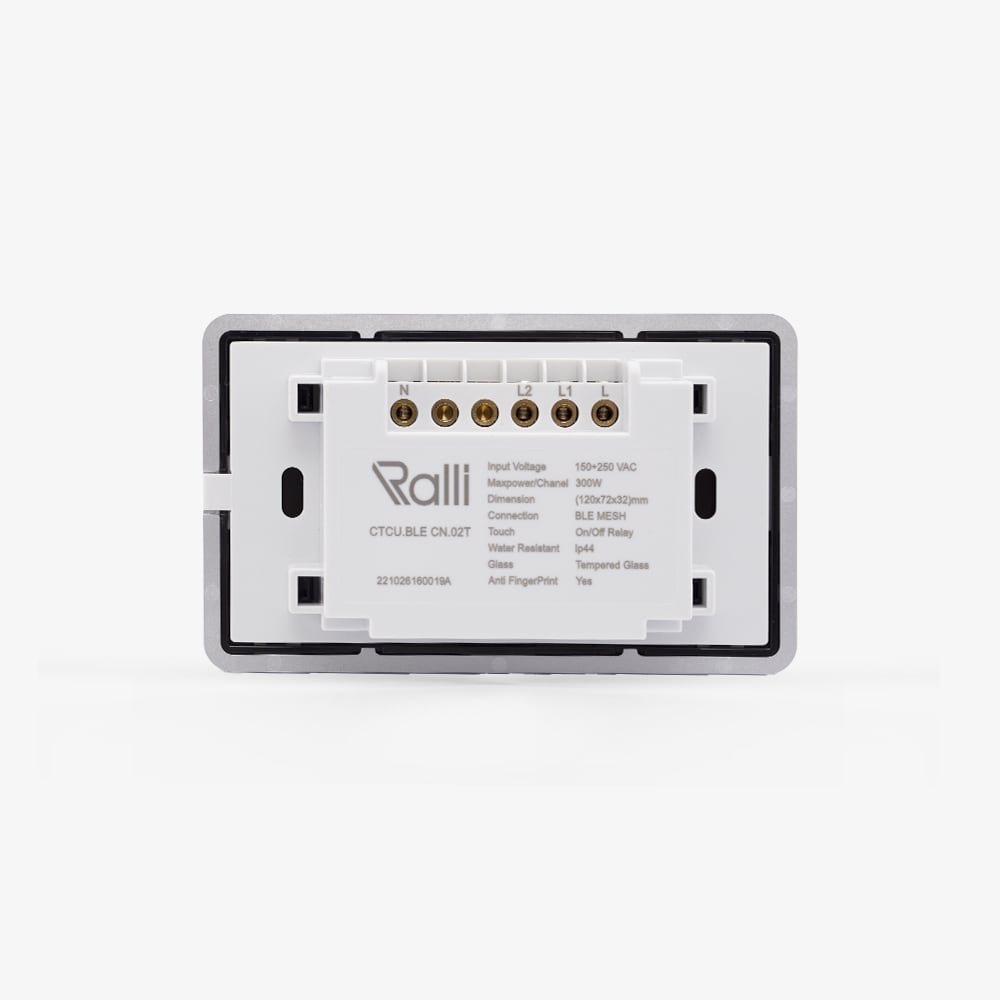 Công tắc cảm ứng thông minh bluetooth chữ nhật 2 nút bấm thumb 3