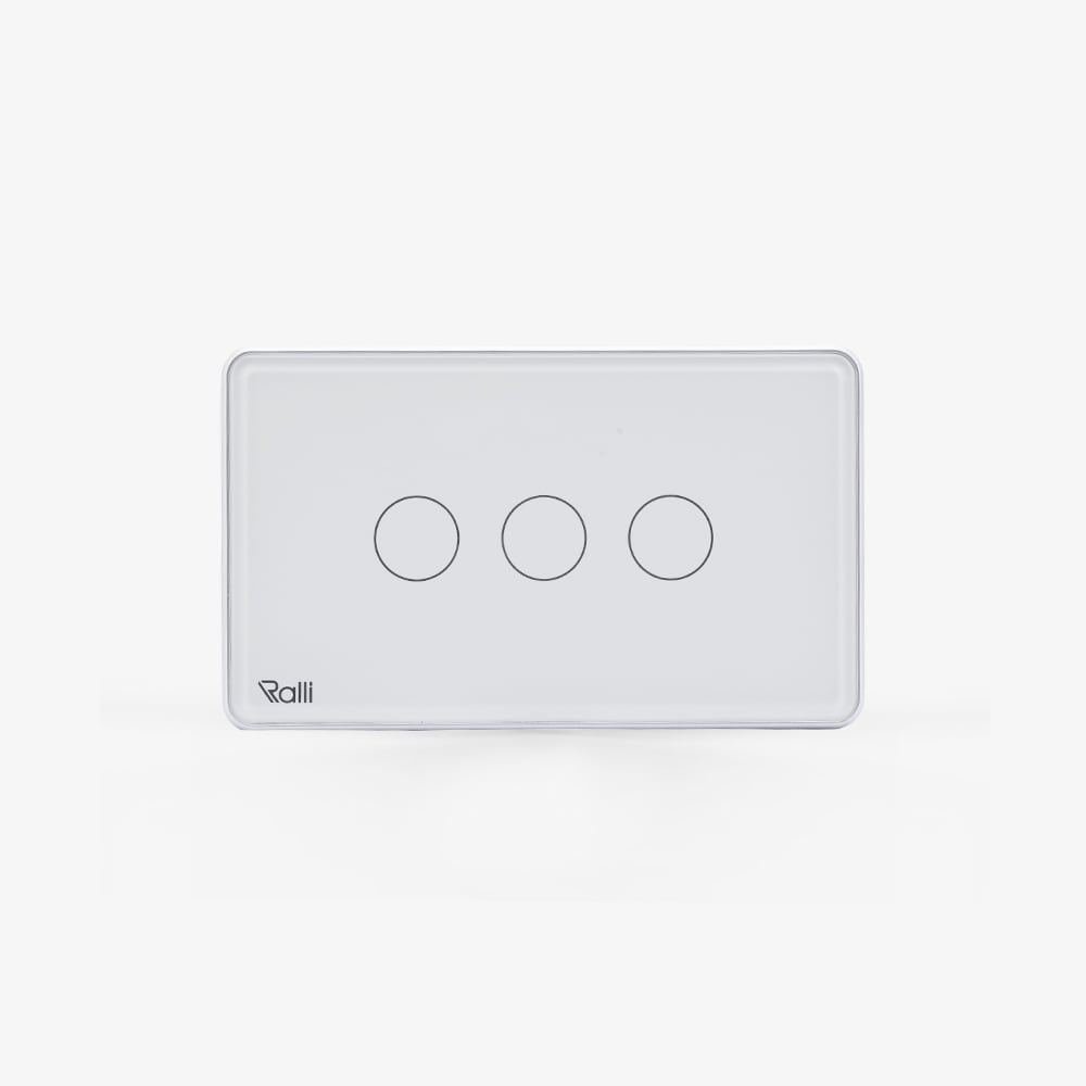 Công tắc cảm ứng thông minh bluetooth chữ nhật 3 nút bấm
