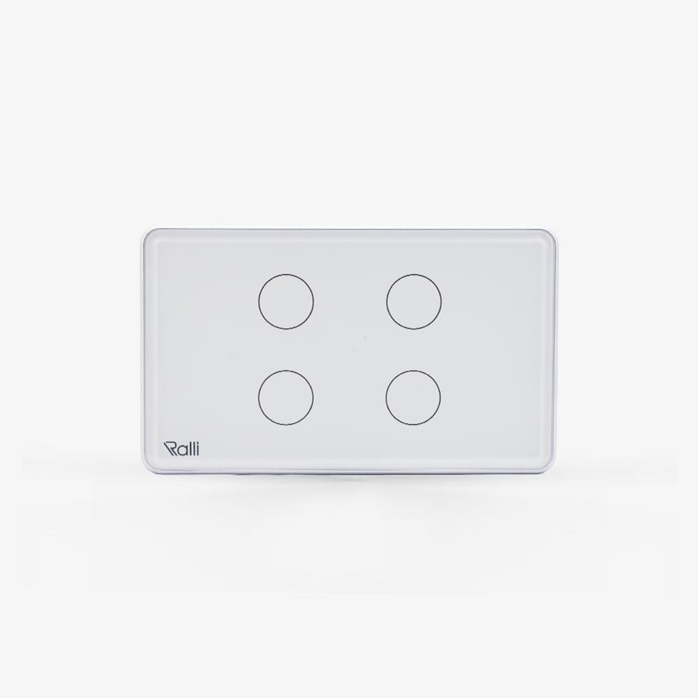 Công tắc cảm ứng thông minh bluetooth chữ nhật 4 nút bấm