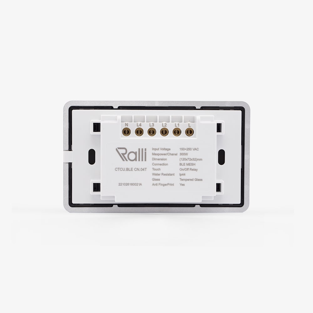 Công tắc cảm ứng thông minh bluetooth chữ nhật 4 nút bấm thumb 6