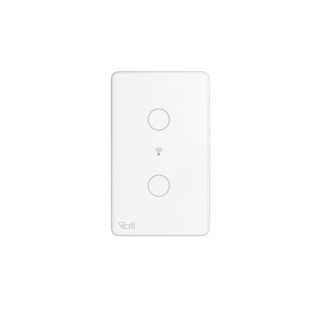 Công tắc cảm ứng thông minh wifi chữ nhật 2 chiều 2 nút bấm