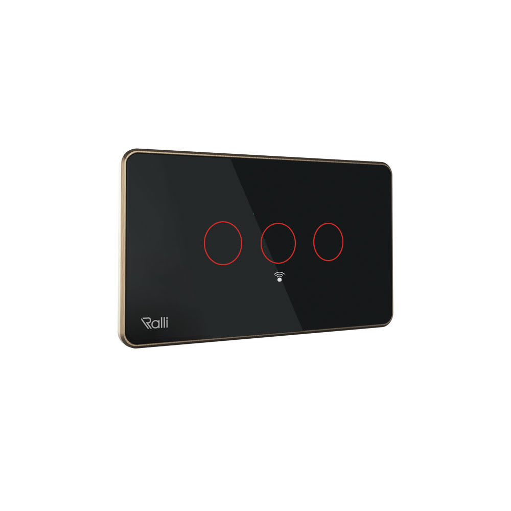 Công tắc cảm ứng thông minh wifi chữ nhật 3 nút bấm