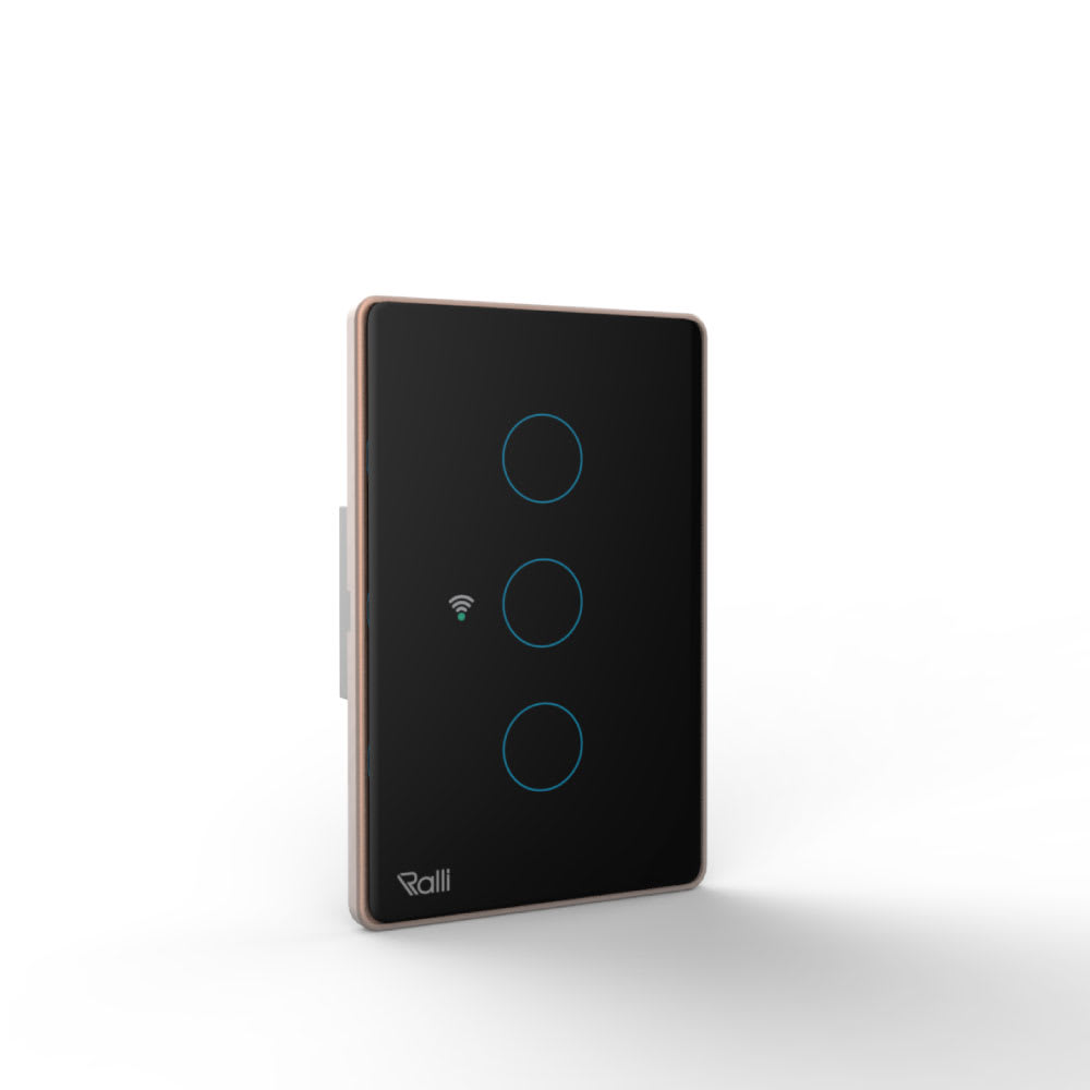 Công tắc cảm ứng thông minh wifi chữ nhật 2 chiều 3 nút bấm thumb 1