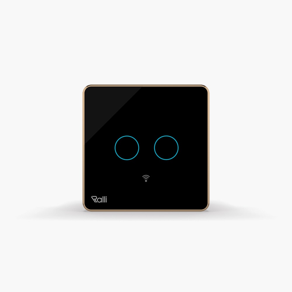 Công tắc cảm ứng thông minh wifi vuông 2 nút bấm