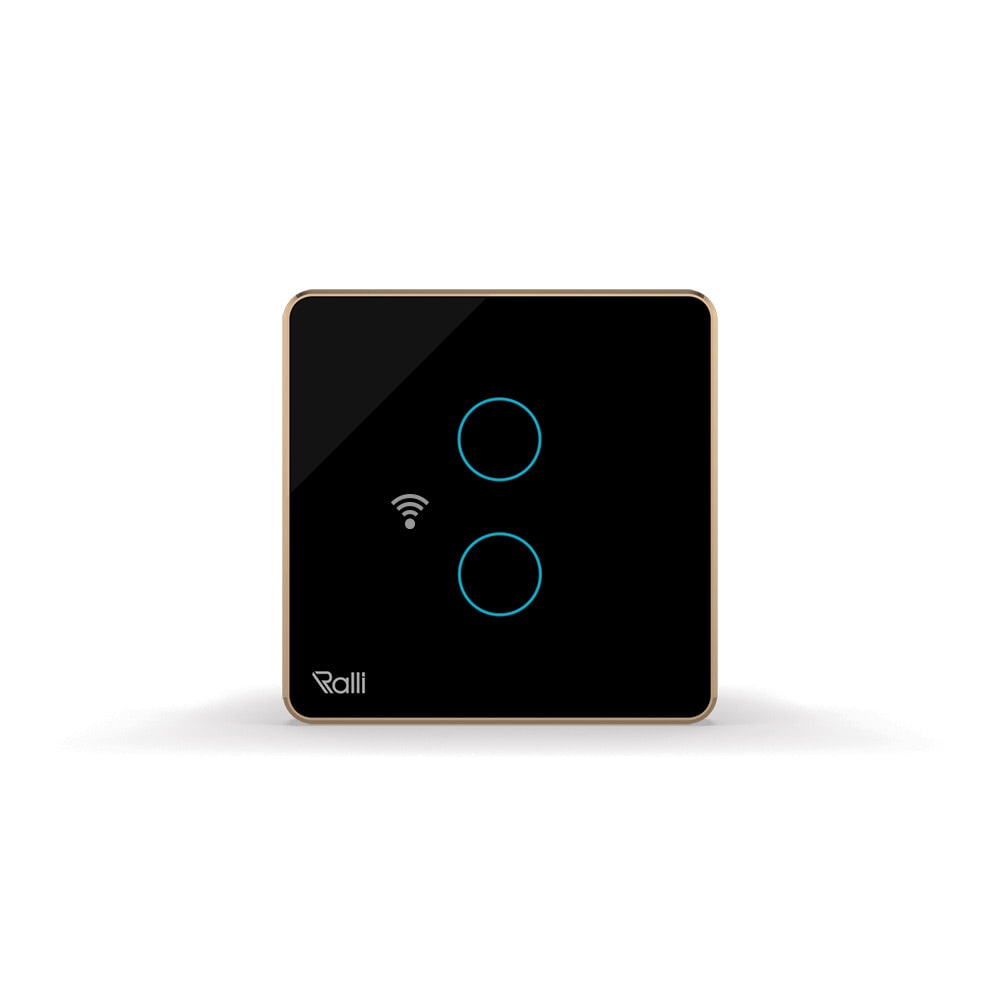 Công tắc cảm ứng thông minh wifi vuông 2 nút bấm