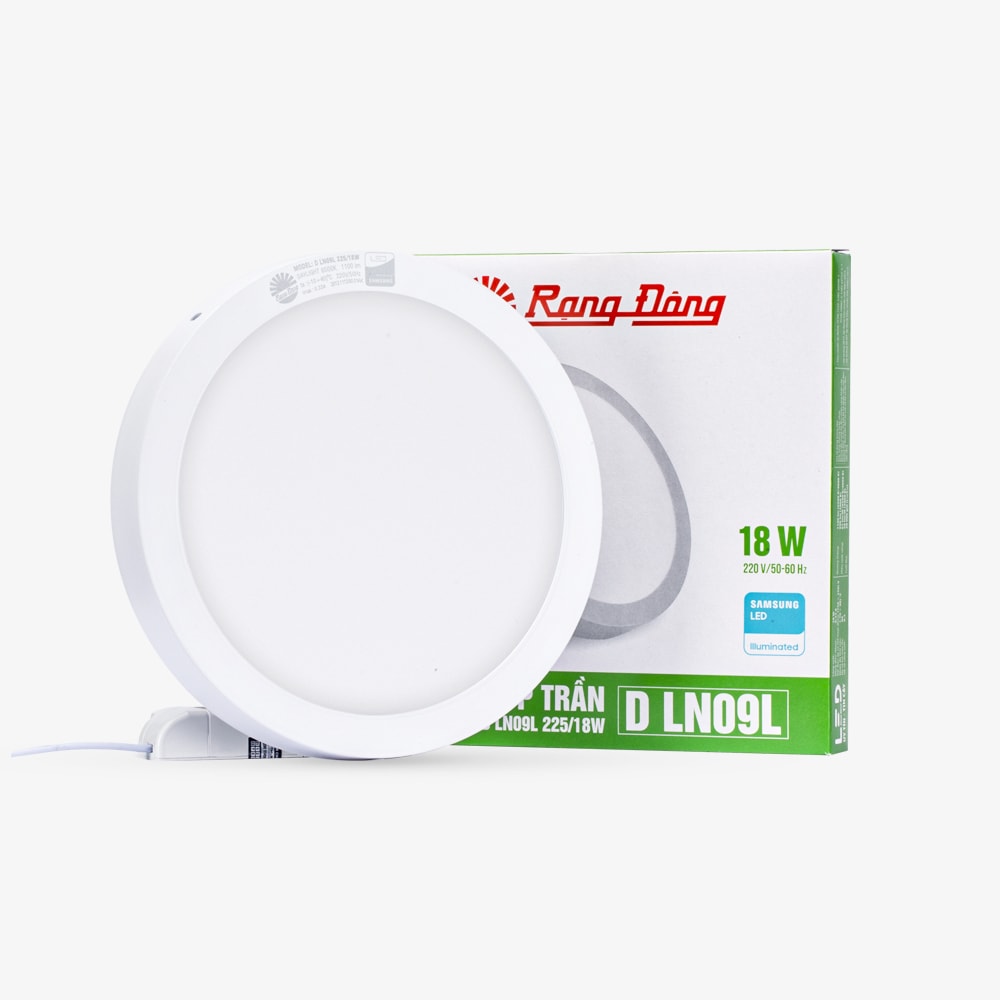 Đèn LED ốp trần tròn LN09 đế nhôm 225/18W thumb 2