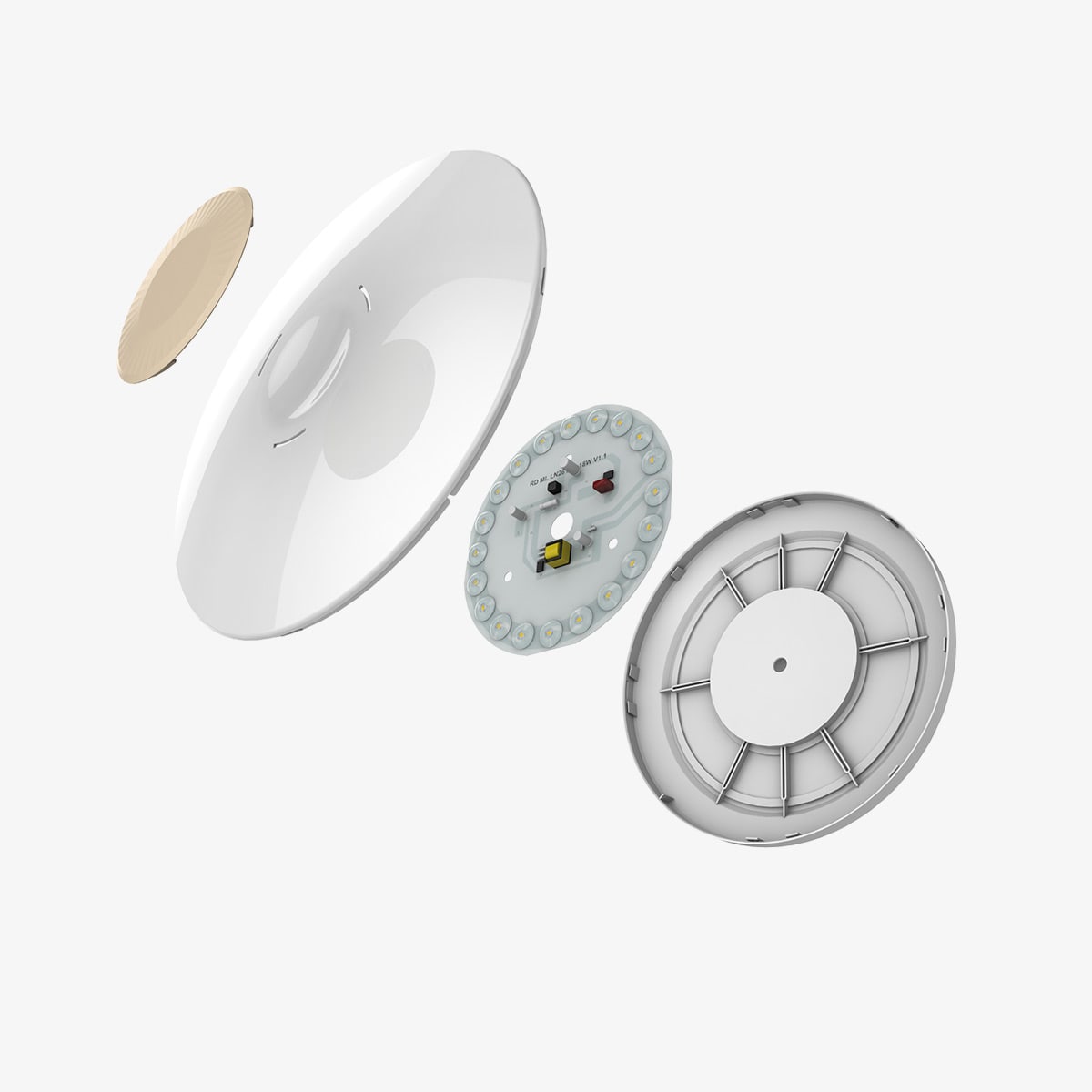 Đèn LED ốp trần tròn LN26 nhựa 250/18W thumb 5