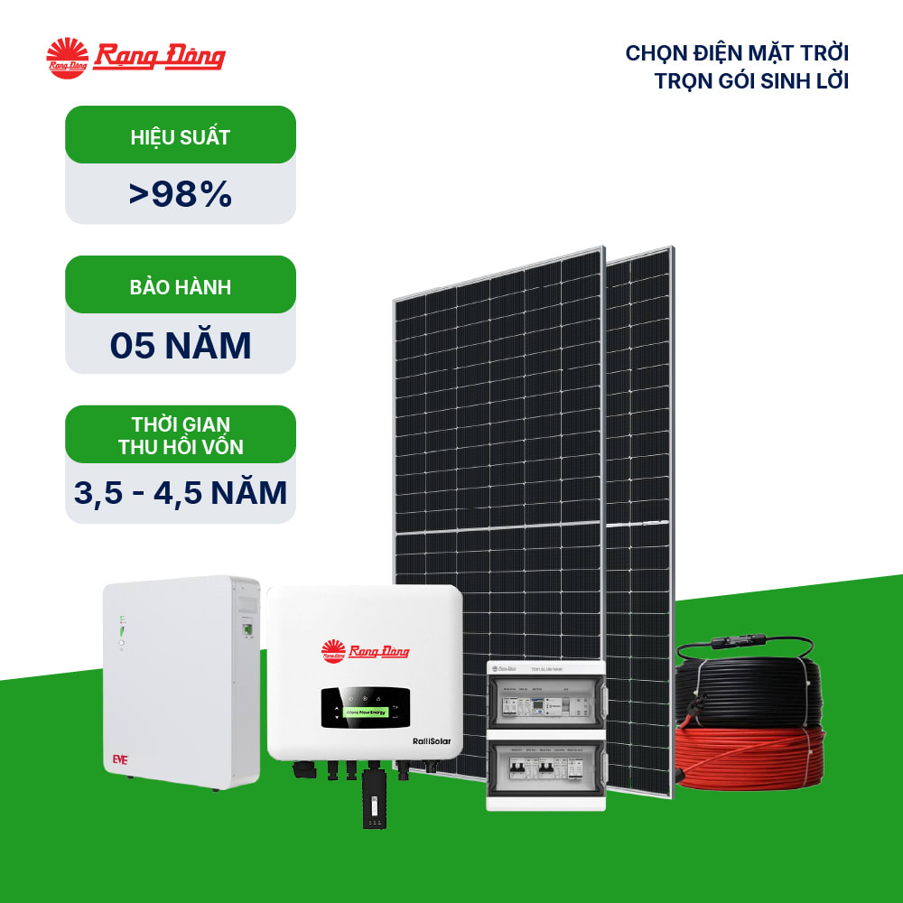 Hệ thống Hybrid 1 pha 3.8 kWp