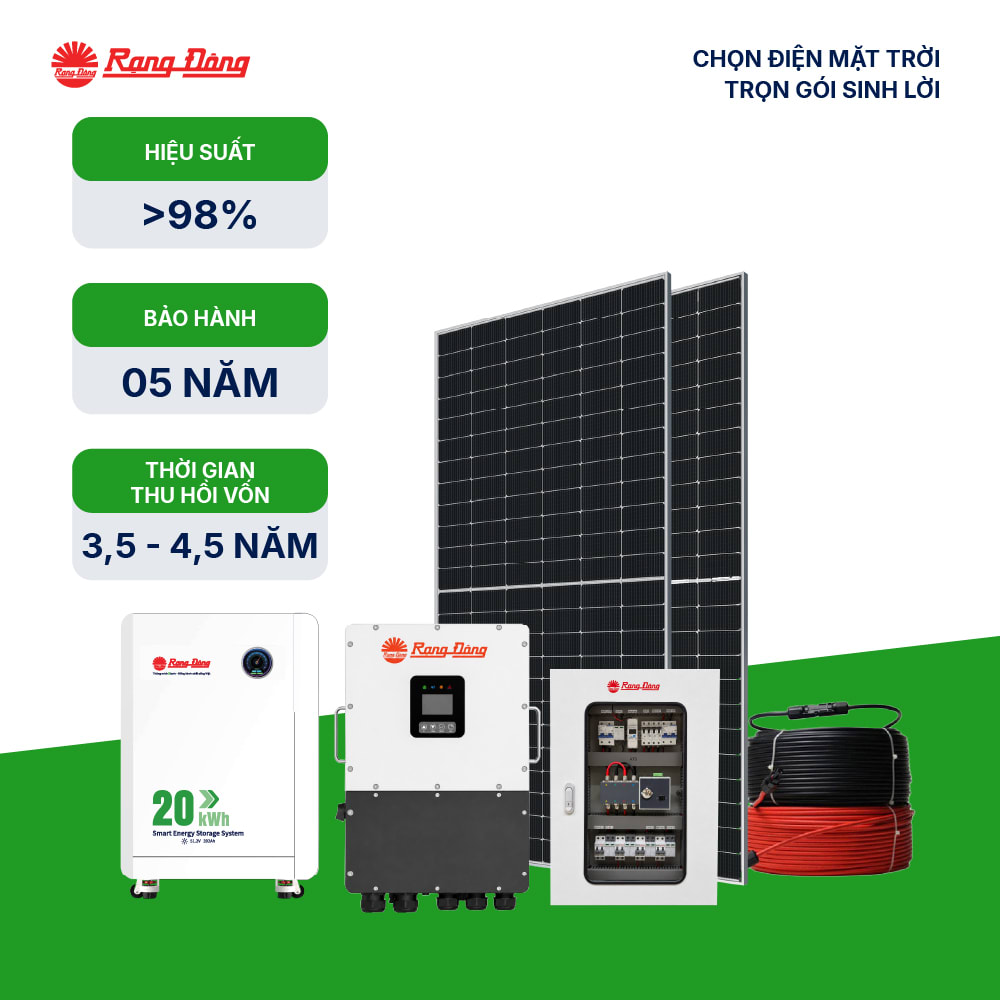 Hệ thống Hybrid 3 pha 35kWp (Pin điện áp thấp)
