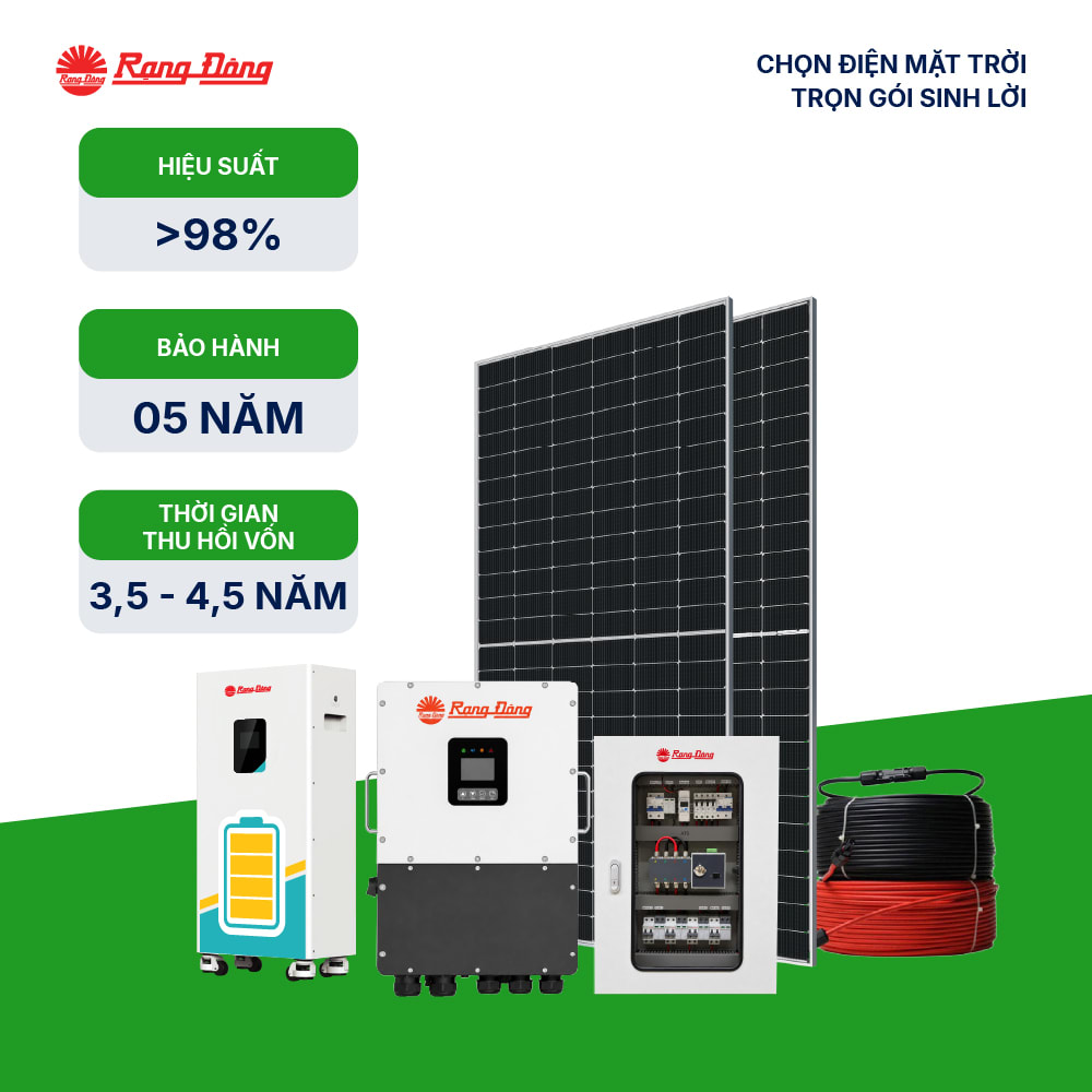 Hệ thống Hybrid 3 pha 8.5kWp (Pin Pin điện áp thấp)