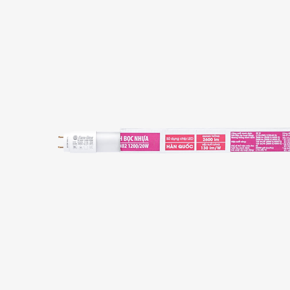 Bóng đèn LED tuýp thủy tinh bọc nhựa T8 N02 1200/20W thumb 2