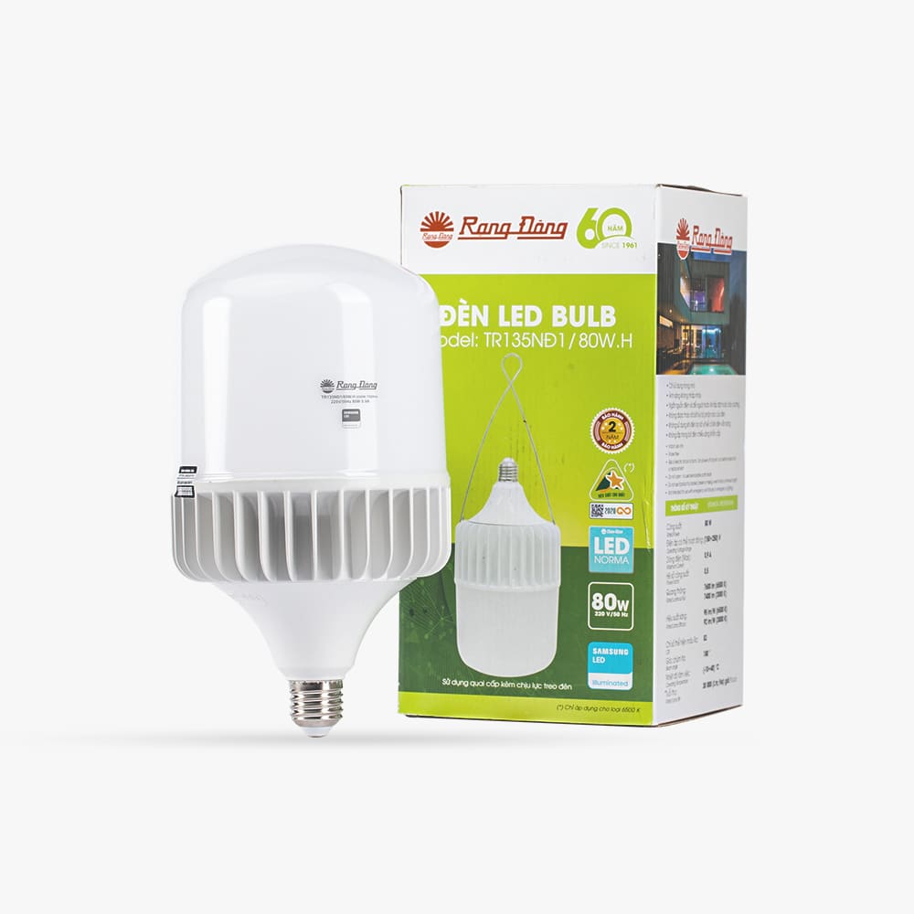 Bóng đèn LED Bulb trụ nhôm đúc 80W thumb 1
