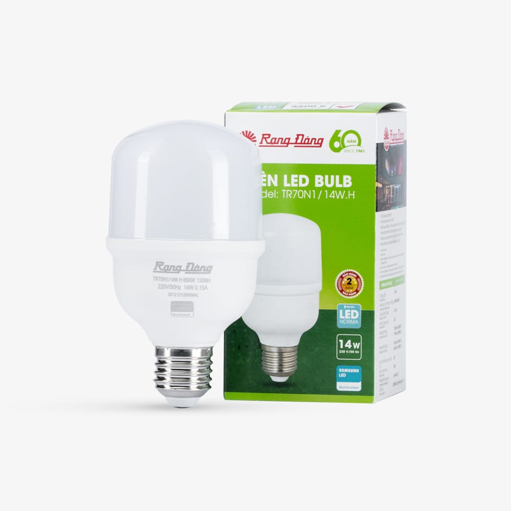 Bóng đèn LED bulb trụ nhôm nhựa TR70N1 14W thumb 1