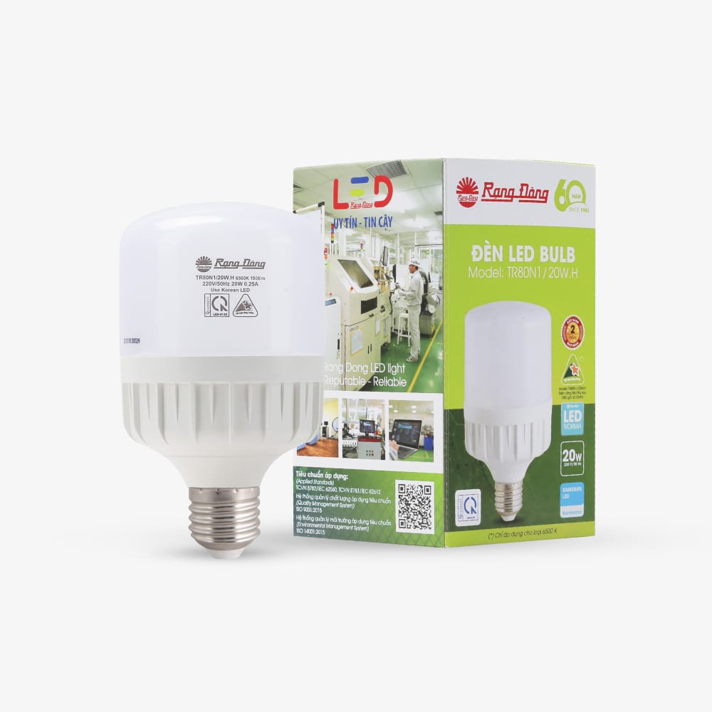 Bóng đèn LED bulb trụ nhôm nhựa TR80N1 20W thumb 1