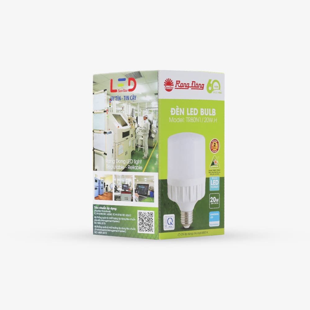 Bóng đèn LED bulb trụ nhôm nhựa TR80N1 20W thumb 2
